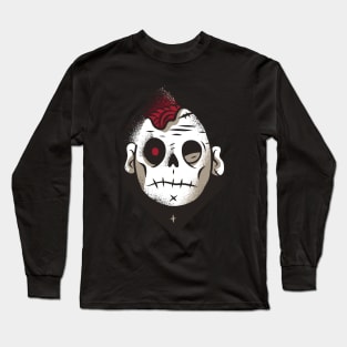 Dark zombie shows brain Long Sleeve T-Shirt